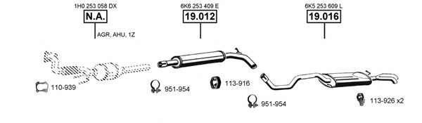 ASMET SE190885 Exhaust System